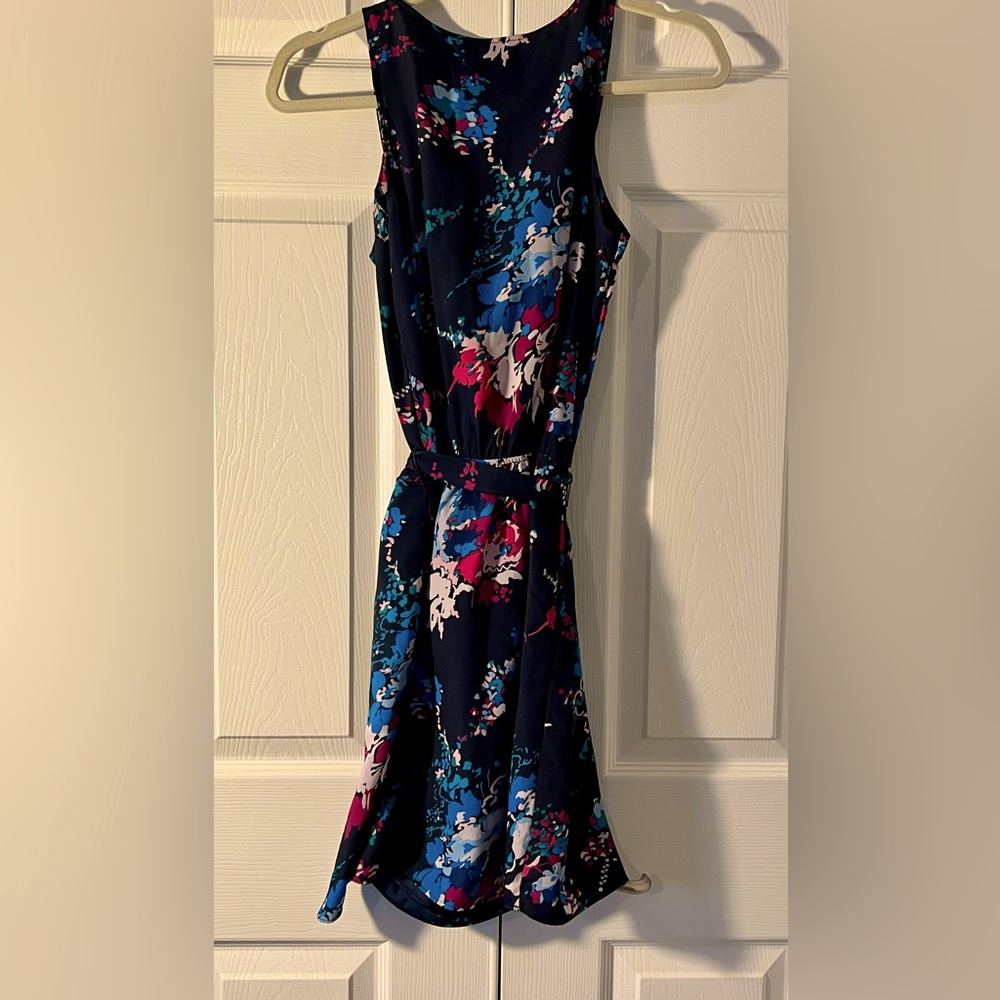 Ruffle front floral dress